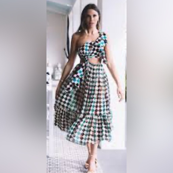 PatBO One-Shoulder Multicolor Dress - Picture 1 of 13